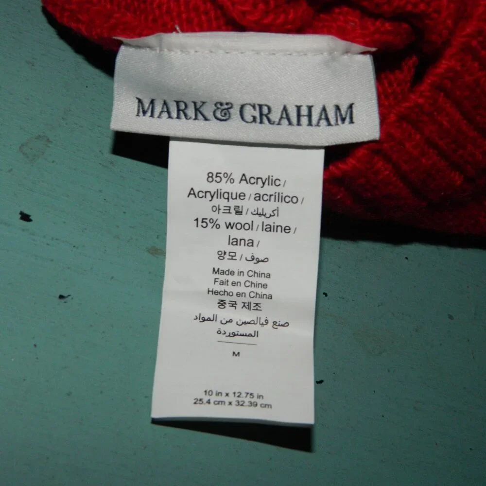 Mark & Graham Cable Knit Dog Sweater Size M 